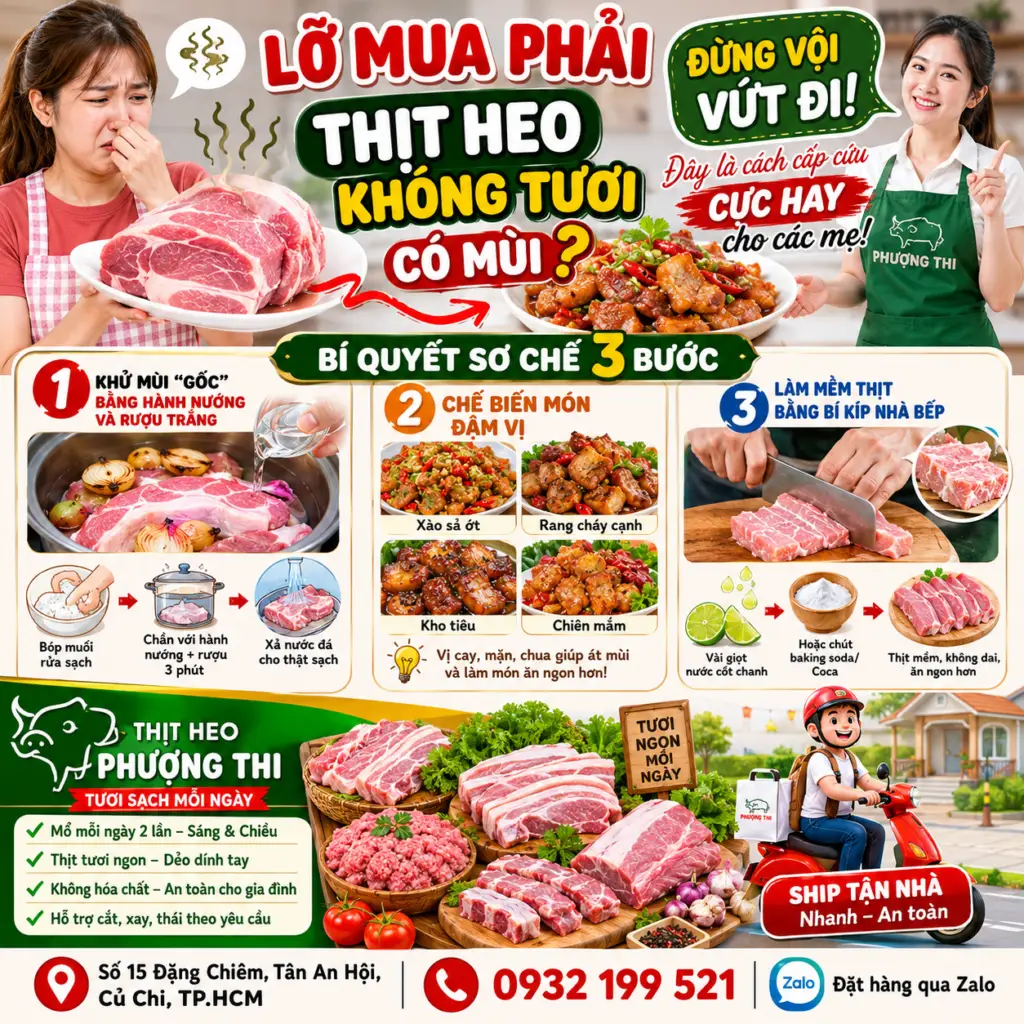 Thịt Heo Bị Hôi Khi Nấu: Nguyên Nhân, Cách Xử Lý Và Bí Quyết Chọn Thịt Sạch Tươi Ngon