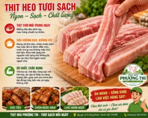 Thịt Heo Sạch - Thịt Heo Phượng Thi
THỊT TƯƠI NGON AN TÂM CHO GIA ĐÌNH. VÌ CHẤT LƯỢNG MÓN ĂN, VÌ SỨC KHỎE GIA ĐÌNH BẠN.
thịt heo phượng thi.thịt heo. thịt heo củ chi. chọn thịt tươi ngon. mua thịt ngon. bán thịt uy tín thịt heo sạch