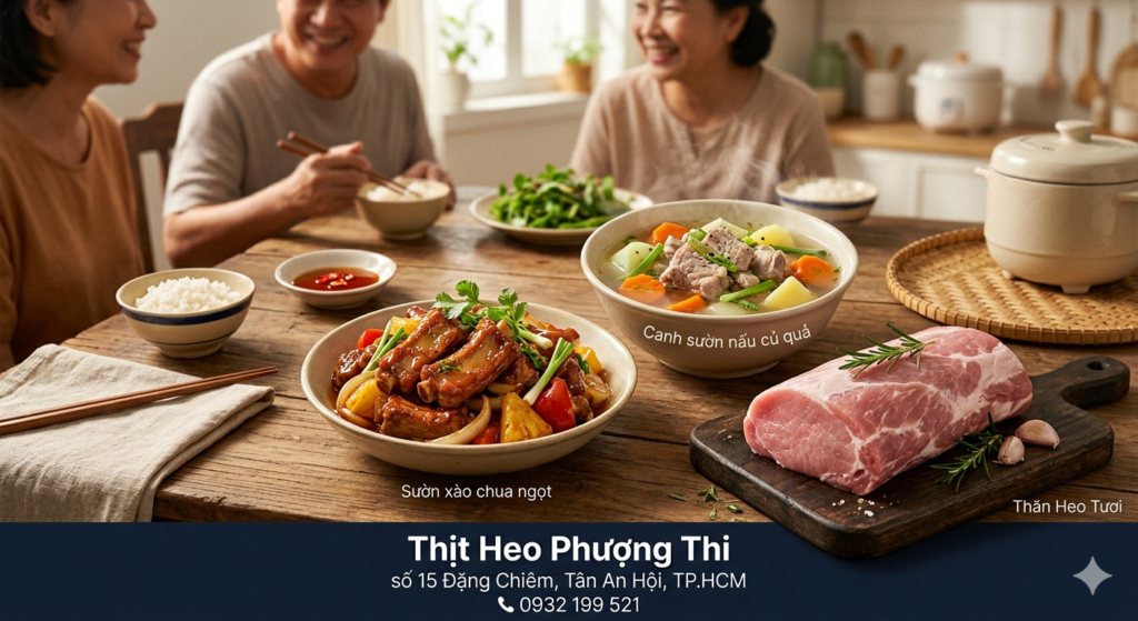 Thịt Heo Sạch - Thịt Heo Phượng Thi THỊT TƯƠI NGON AN TÂM CHO GIA ĐÌNH. VÌ CHẤT LƯỢNG MÓN ĂN, VÌ SỨC KHỎE GIA ĐÌNH BẠN. thịt heo phượng thi.thịt heo. thịt heo củ chi. chọn thịt tươi ngon. mua thịt ngon. bán thịt uy tín thịt heo sạch